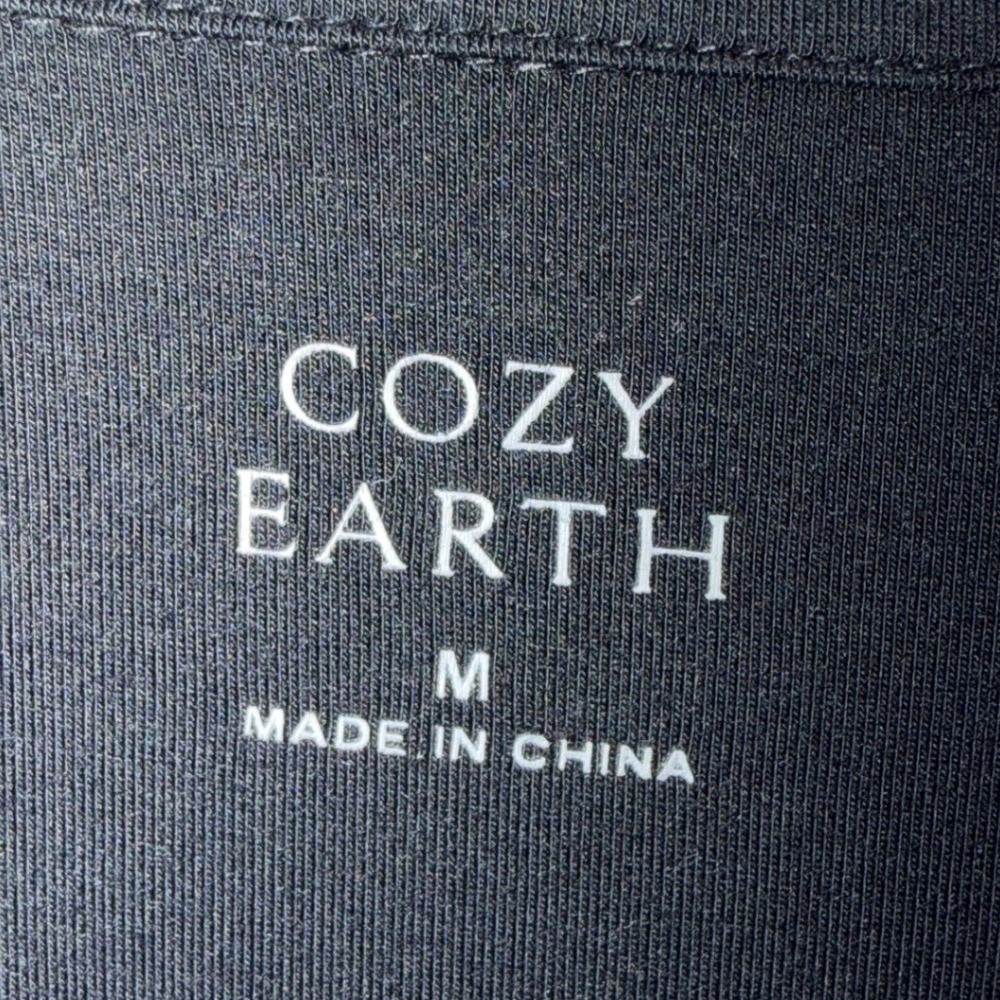 Cozy Earth Black Bamboo Viscose Long Sleeve Button Down Women Pijama Top - Picture 4 of 10